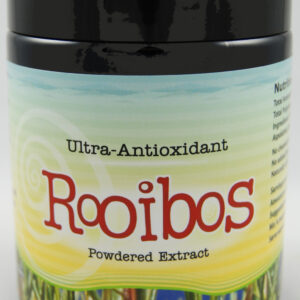 A jar of ultra-antioxidant rooibos tea.